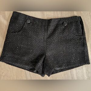 *SOLD* Jennifer Lopez Black Tweed Sparkle Shorts - Size 8